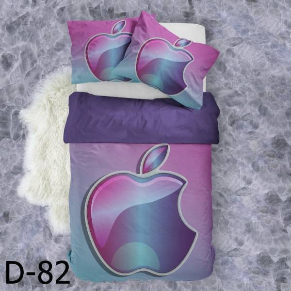 روتختی سه بعدی ساتن ابریشم ترک طرح برند - کد D 82