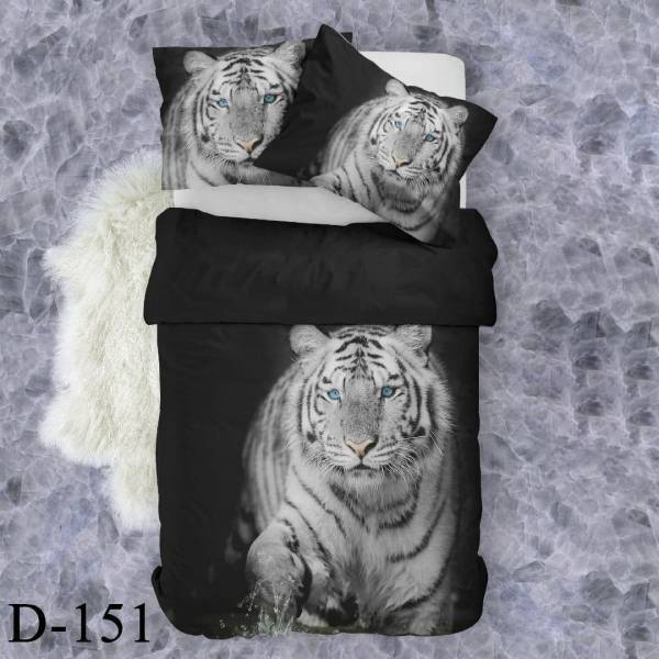 روتختی سه بعدی ساتن ابریشم ترک طرح حیوان - کد D 151
