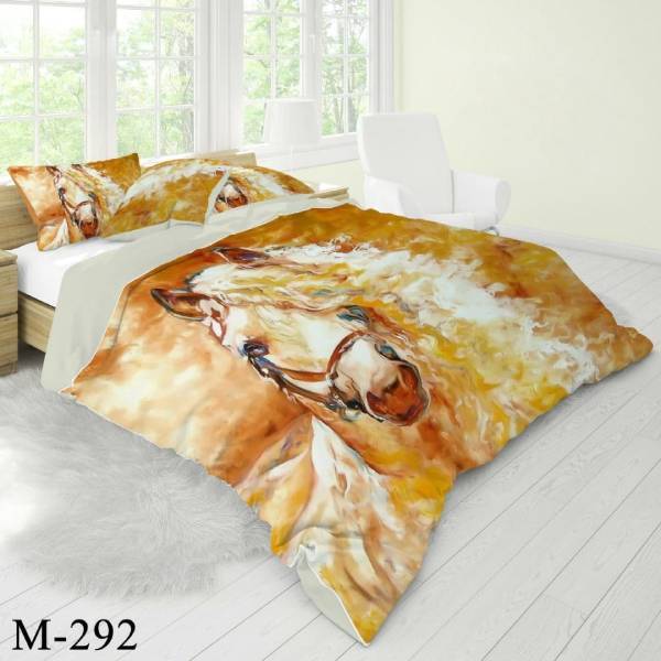 روتختی سه بعدی ساتن ابریشم ترک طرح حیوان - کد M 292