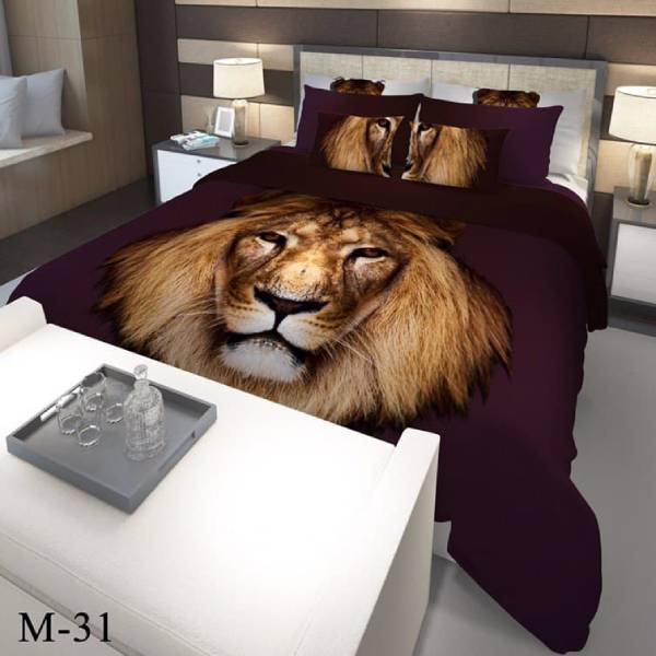 روتختی سه بعدی ساتن ابریشم ترک طرح حیوان - کد M 31
