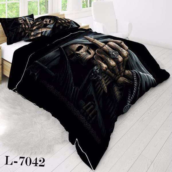 روتختی سه بعدی ساتن ابریشم ترک طرح خاص - کد 7042