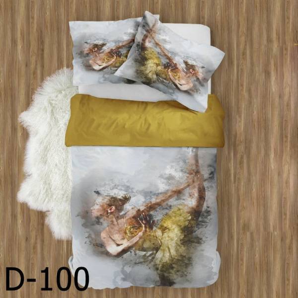 روتختی سه بعدی ساتن ابریشم ترک طرح خاص - کد D 100