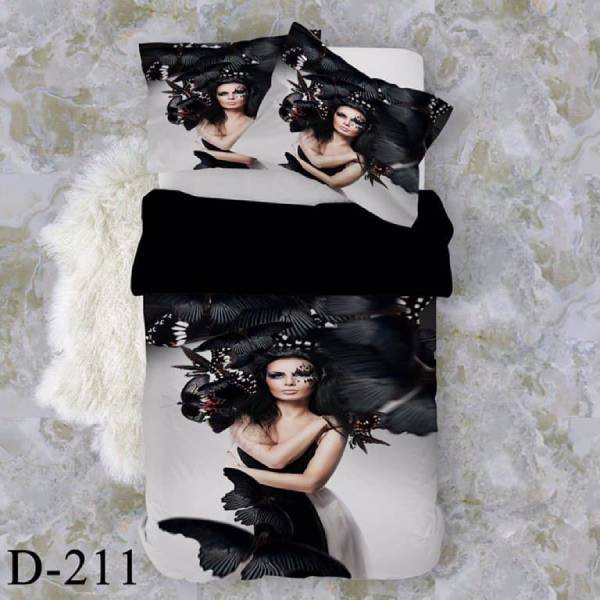 روتختی سه بعدی ساتن ابریشم ترک طرح خاص - کد D 211