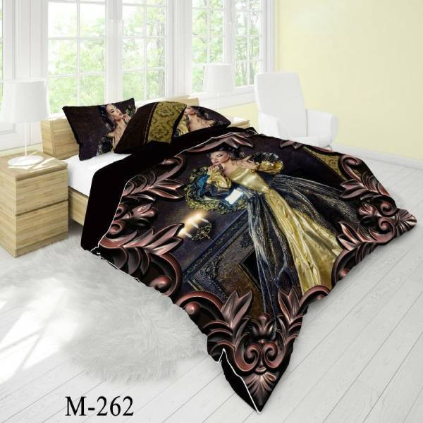 روتختی سه بعدی ساتن ابریشم ترک طرح خاص - کد M 262