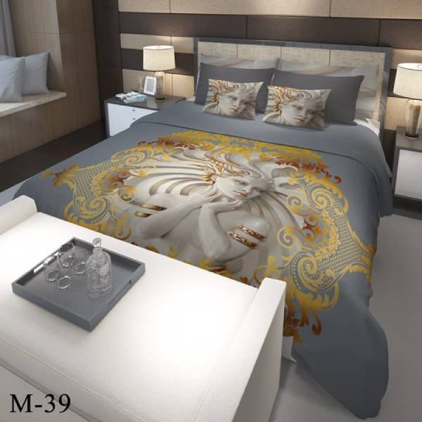 روتختی سه بعدی ساتن ابریشم ترک طرح خاص - کد M 39