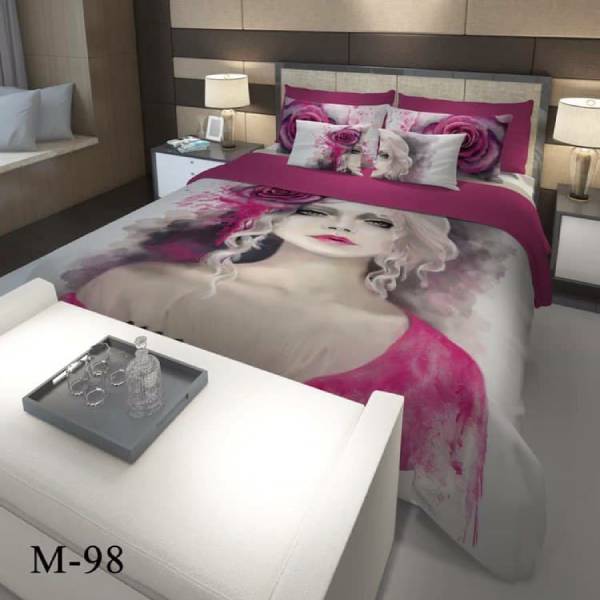 روتختی سه بعدی ساتن ابریشم ترک طرح خاص - کد M 98