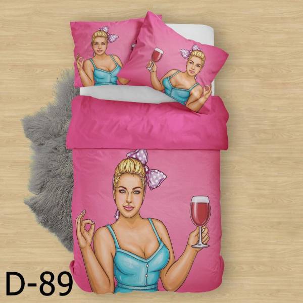 روتختی سه بعدی ساتن ابریشم ترک طرح عروسکی - کد D 89