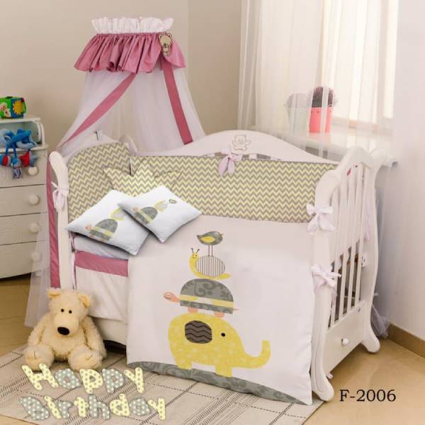 روتختی سه بعدی ساتن ابریشم ترک طرح عروسکی - کد F 2006