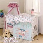 روتختی سه بعدی ساتن ابریشم ترک طرح عروسکی - کد F 2080