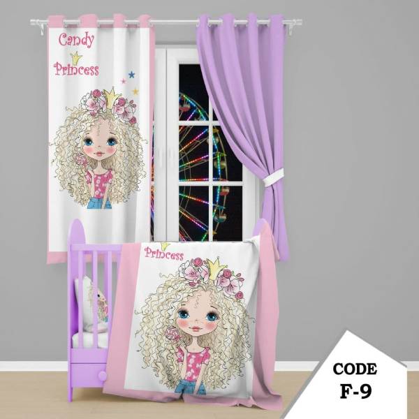 روتختی سه بعدی ساتن ابریشم ترک طرح عروسکی - کد F 9