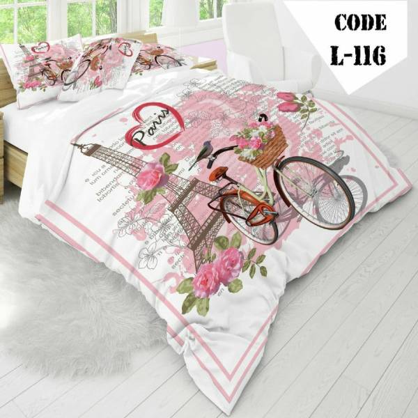 روتختی سه بعدی ساتن ابریشم ترک طرح مدرن - کد 116