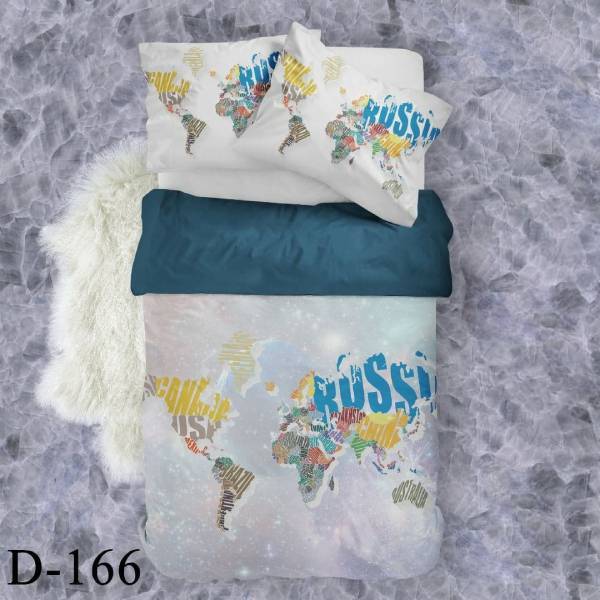 روتختی سه بعدی ساتن ابریشم ترک طرح مدرن - کد D 166