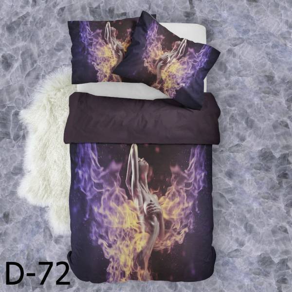 روتختی سه بعدی ساتن ابریشم ترک طرح مدرن - کد D 72