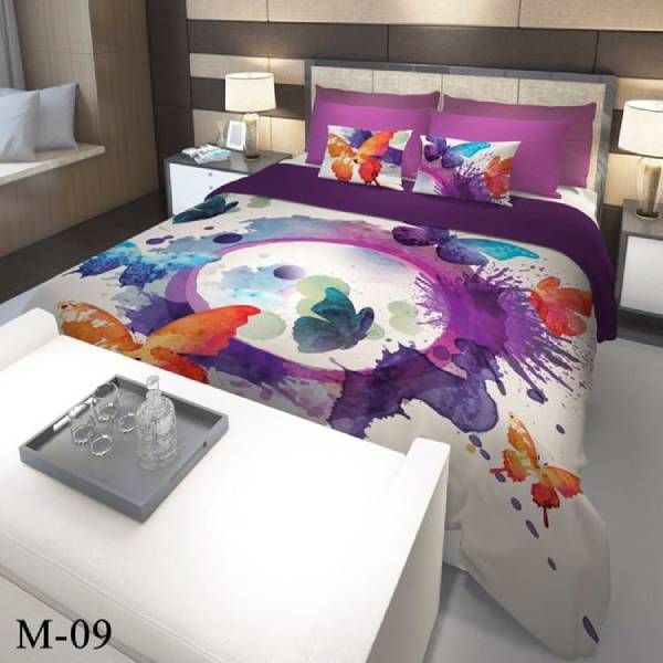 روتختی سه بعدی ساتن ابریشم ترک طرح مدرن - کد M 09