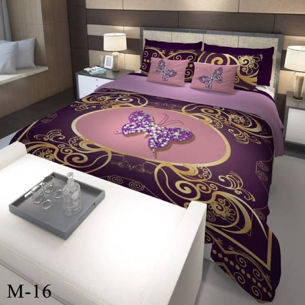 روتختی سه بعدی ساتن ابریشم ترک طرح مدرن - کد M 16