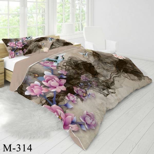 روتختی سه بعدی ساتن ابریشم ترک طرح مدرن - کد M 314