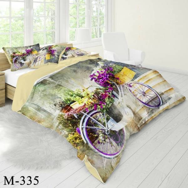 روتختی سه بعدی ساتن ابریشم ترک طرح مدرن - کد M 335