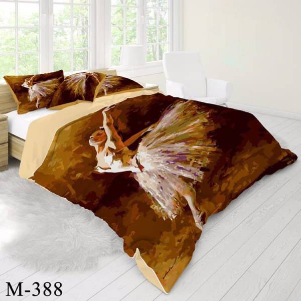 روتختی سه بعدی ساتن ابریشم ترک طرح مدرن - کد M 388