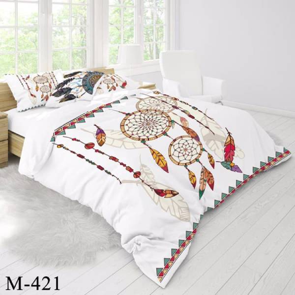 روتختی سه بعدی ساتن ابریشم ترک طرح مدرن - کد M 421