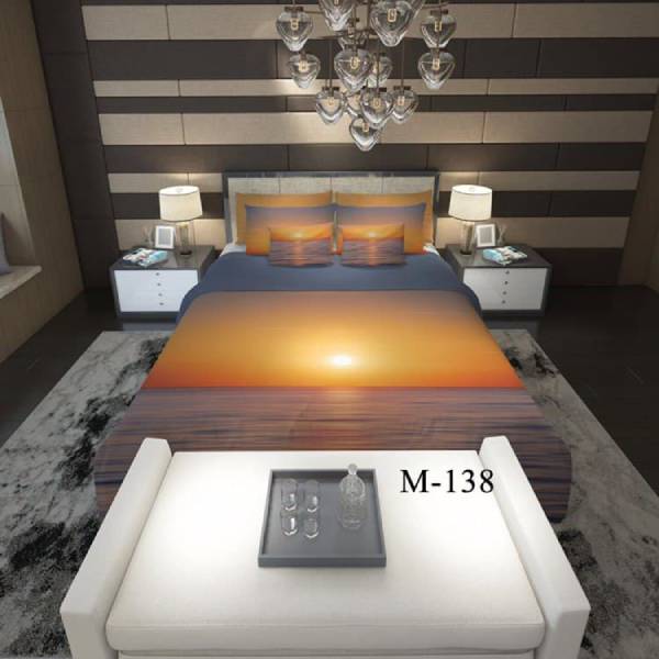 روتختی سه بعدی ساتن ابریشم ترک طرح مدرن - کد M 138