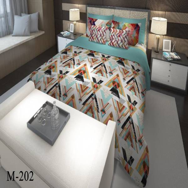 روتختی سه بعدی ساتن ابریشم ترک طرح مدرن - کد M 202