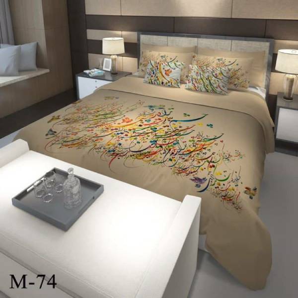 روتختی سه بعدی ساتن ابریشم ترک طرح مدرن - کد M 74