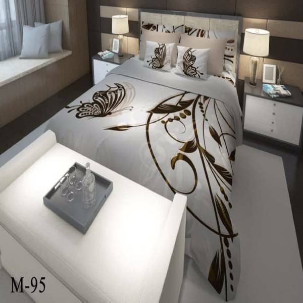 روتختی سه بعدی ساتن ابریشم ترک طرح مدرن - کد M 95