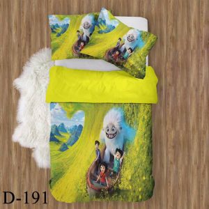 روتختی سه بعدی ساتن ابریشم ترک طرح کارتونی - کد D 191