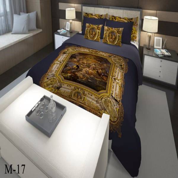 روتختی سه بعدی ساتن ابریشم ترک طرح کلاسیک - کد M 17