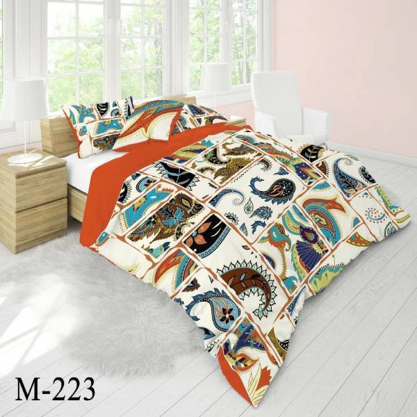 روتختی سه بعدی ساتن ابریشم ترک طرح کلاسیک - کد M 223