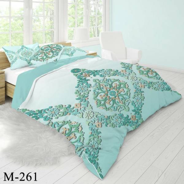 روتختی سه بعدی ساتن ابریشم ترک طرح کلاسیک - کد M 261