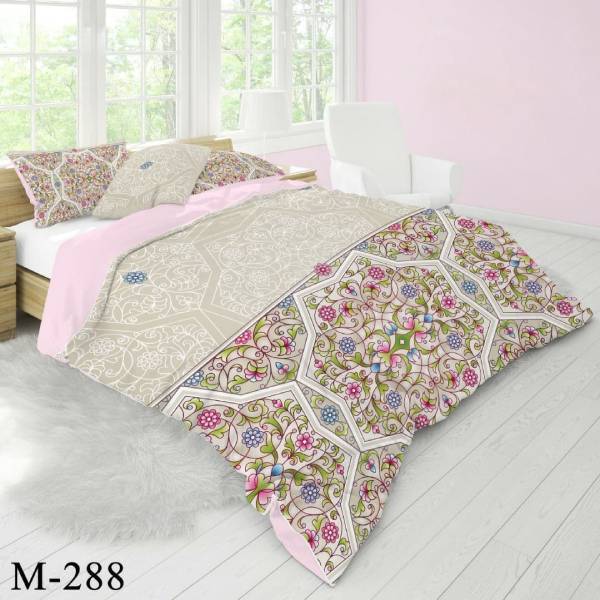 روتختی سه بعدی ساتن ابریشم ترک طرح کلاسیک - کد M 288