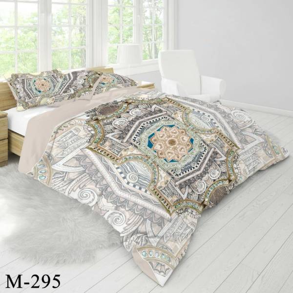 روتختی سه بعدی ساتن ابریشم ترک طرح کلاسیک - کد M 295