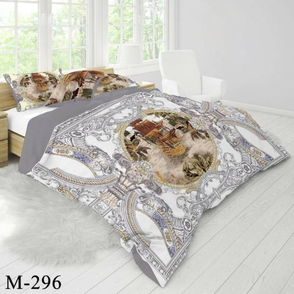 روتختی سه بعدی ساتن ابریشم ترک طرح کلاسیک - کد M 296