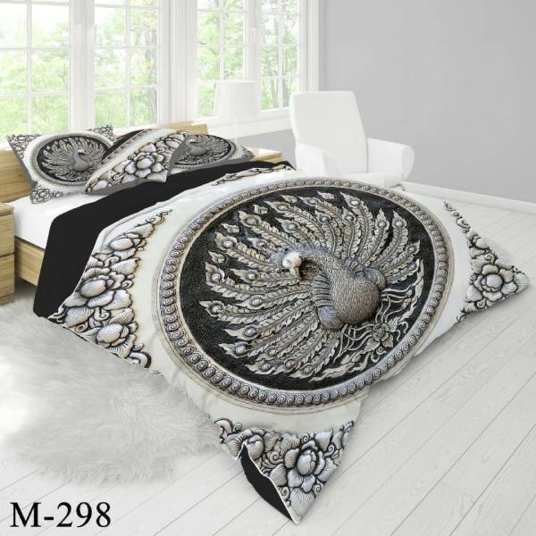 روتختی سه بعدی ساتن ابریشم ترک طرح کلاسیک - کد M 298