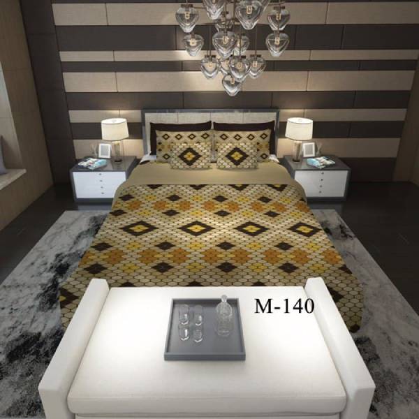روتختی سه بعدی ساتن ابریشم ترک طرح کلاسیک - کد M 140