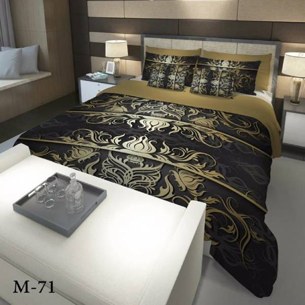 روتختی سه بعدی ساتن ابریشم ترک طرح کلاسیک - کد M 71