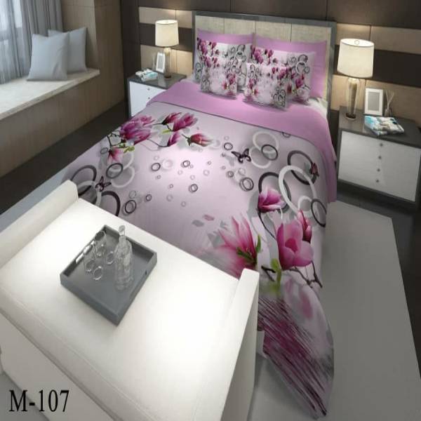 روتختی سه بعدی نخ پنبه میکروتنسل ترک طرح گلدار - کد M 107