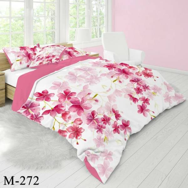 روتختی سه بعدی ساتن ابریشم ترک طرح گلدار - کد M 272