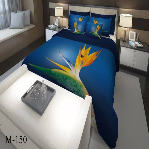 روتختی سه بعدی ساتن ابریشم ترک طرح گلدار - کد M 150
