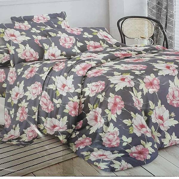 روتختی سه بعدی ساتن ابریشم ترک طرح گلدار - کد N 0003