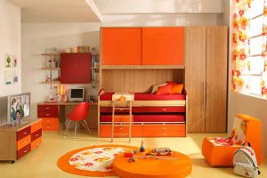 رنگ‌آمیزی اتاق کودک به رنگ نارنجی 