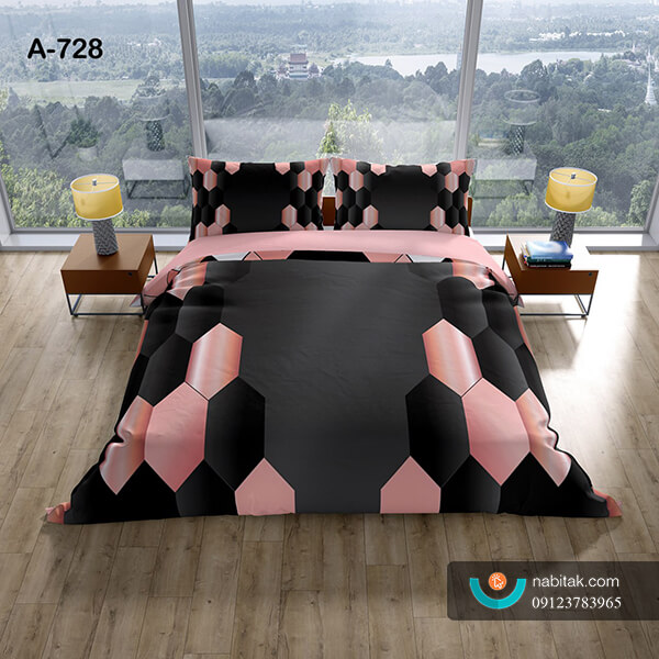 روتختی سه بعدی نخ پنبه میکروتنسل ترک طرح مدرن - کد A 728