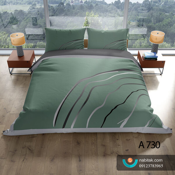 روتختی سه بعدی نخ پنبه میکروتنسل ترک طرح راه راه - کد A 730