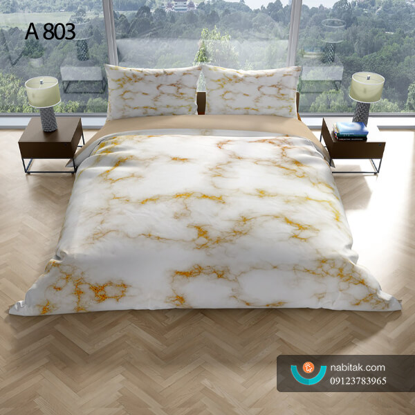 روتختی سه بعدی نخ پنبه میکروتنسل ترک طرح مدرن - کد A 803