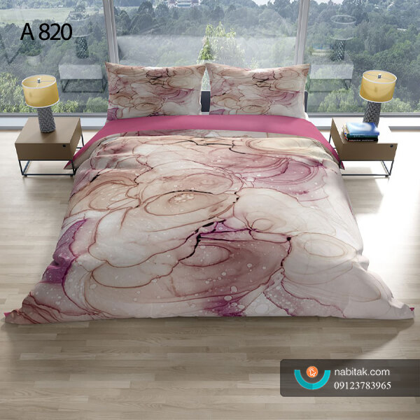 روتختی سه بعدی نخ پنبه میکروتنسل ترک طرح مدرن - کد A 820