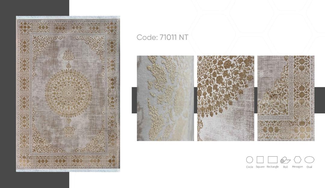 فرش ماشینی مدرن سیزان کاشان - کد آیسان 71011NT - Image 2