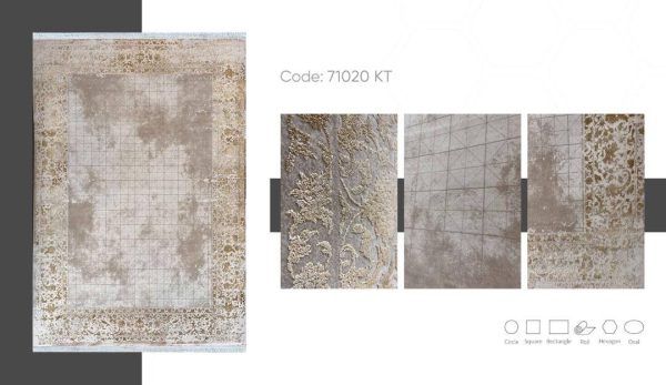 فرش ماشینی مدرن سیزان کاشان - کد آیسان 71020KT - Image 2