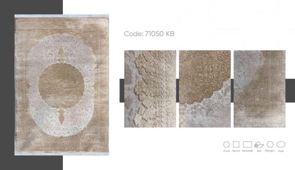 فرش ماشینی مدرن سیزان کاشان - کد آیسان 71050KB - Image 2