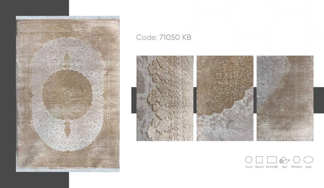 فرش ماشینی مدرن سیزان کاشان - کد آیسان 71050KB - Image 2